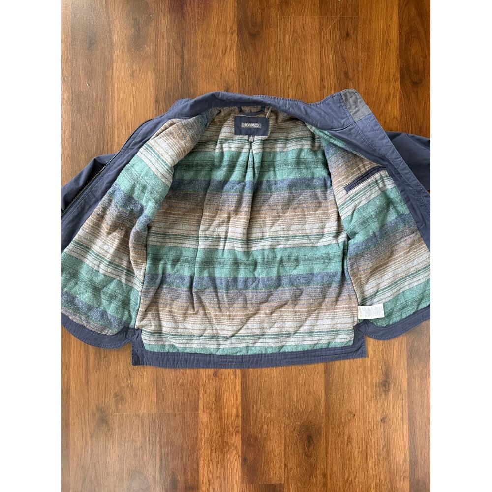 Toad & Co Kenai Quilted Canvas Jacket Blue Sz S Chore Utility Flannel Lined - Picture 6 of 8